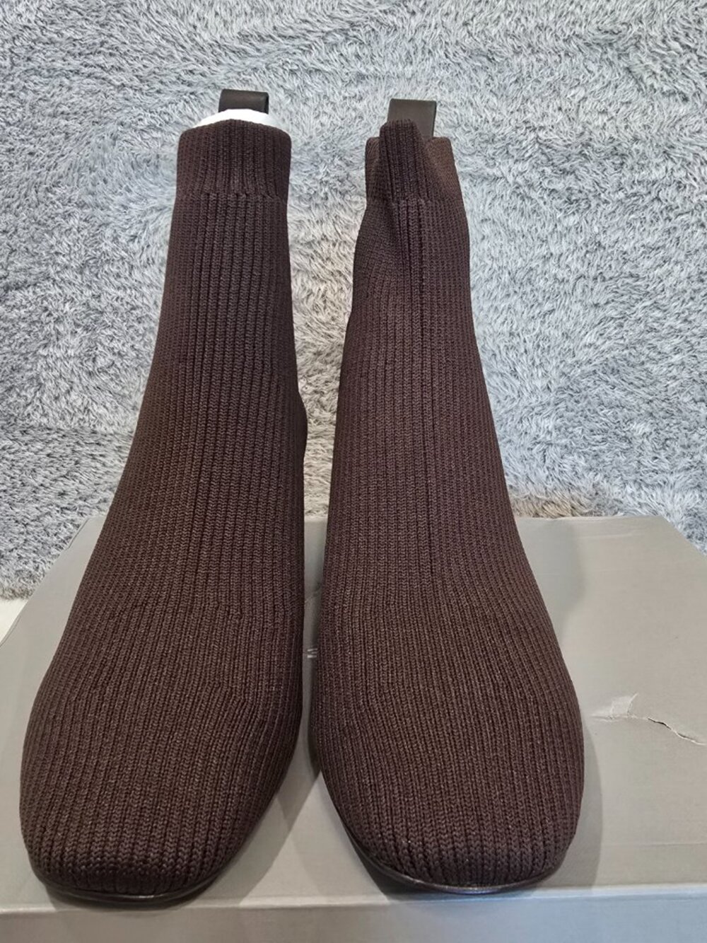 Everlane Glove Boot Dark Brown Stretch Knit Women's Size 7 NEW Comfort *NOTES - Picture 8 of 10